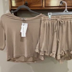 Pretty Garbage PJ set ! Never worn! Top is a little short waisted,. So cute